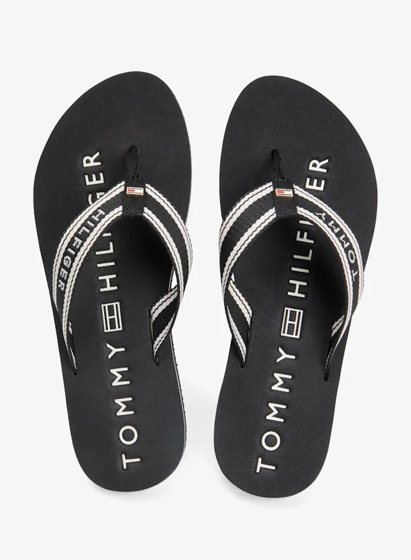 TOMMY HILFIGER  Webbing Strap Signature Flip-Flops for Women | Best Price UAE
